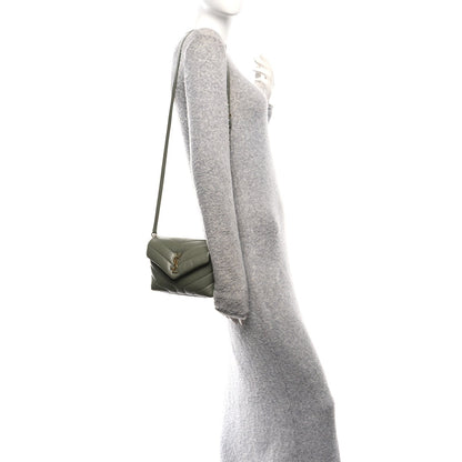 Calfskin Y Quilted Monogram Toy Loulou Crossbody Bag Light Sage