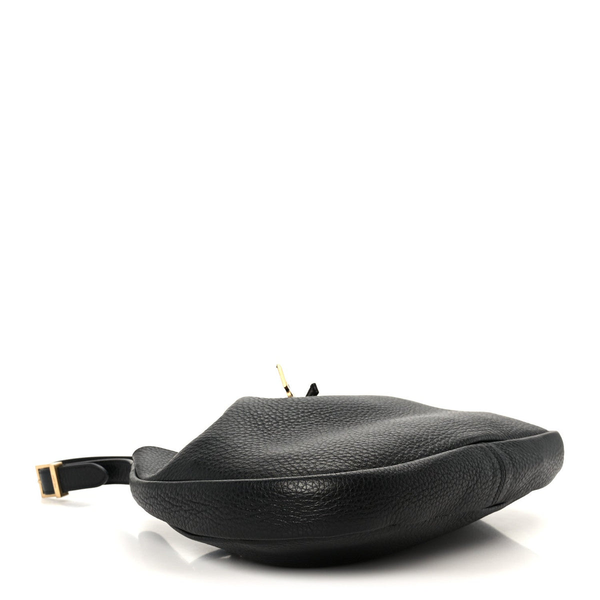 Grained Deerskin Paris VII Small Flat Hobo Black