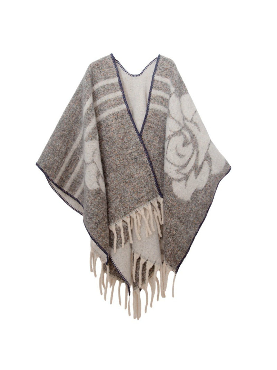 Scarvii - Floral Jacquard Winter Shawl Scarf