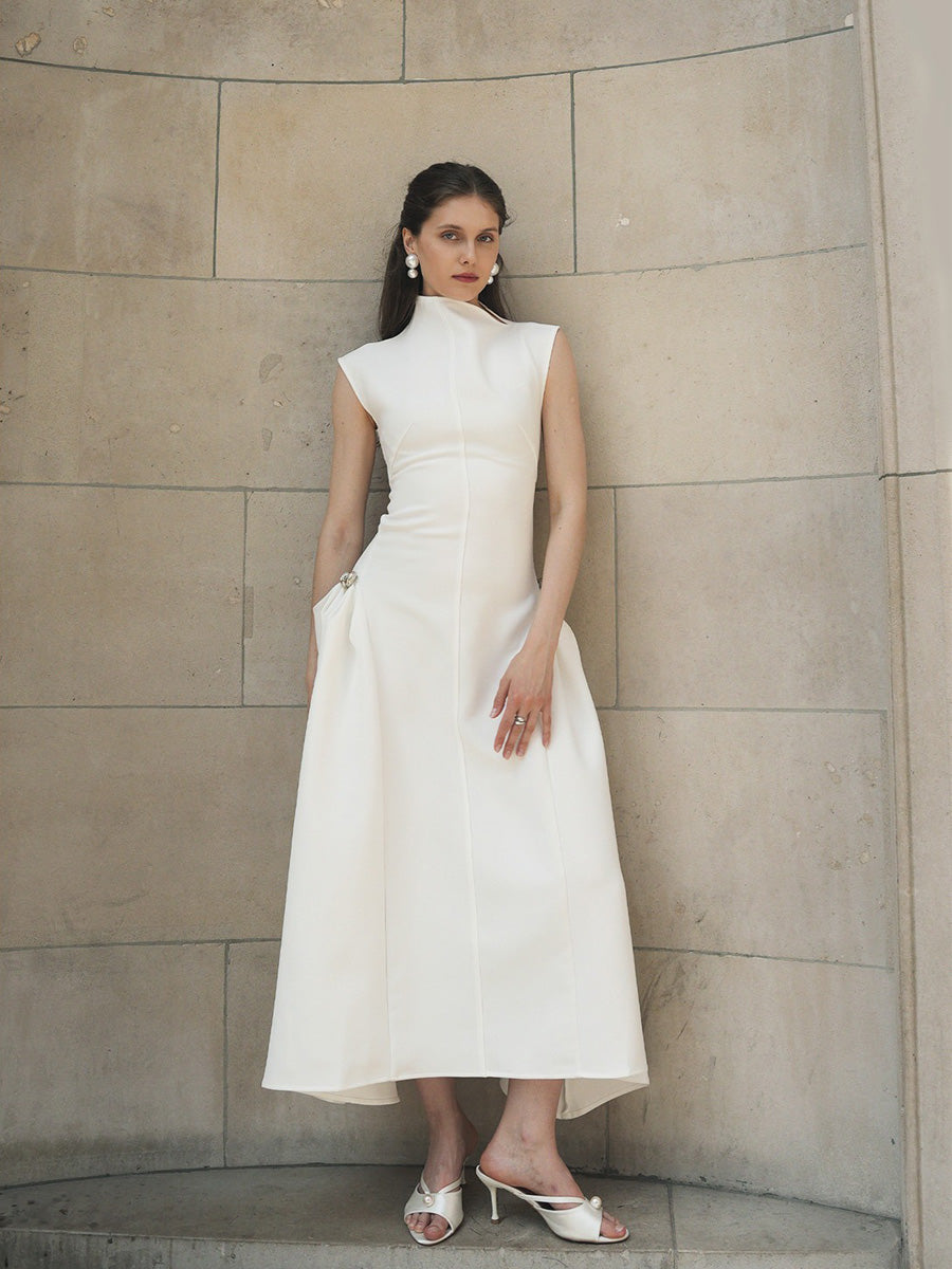Evelina Choker Sleeveless Maxi Dress