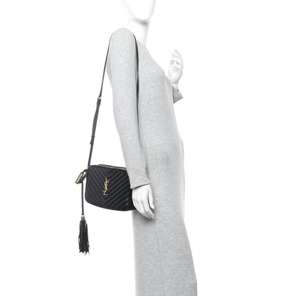 Calfskin Matelasse Monogram Lou Camera Bag Black
