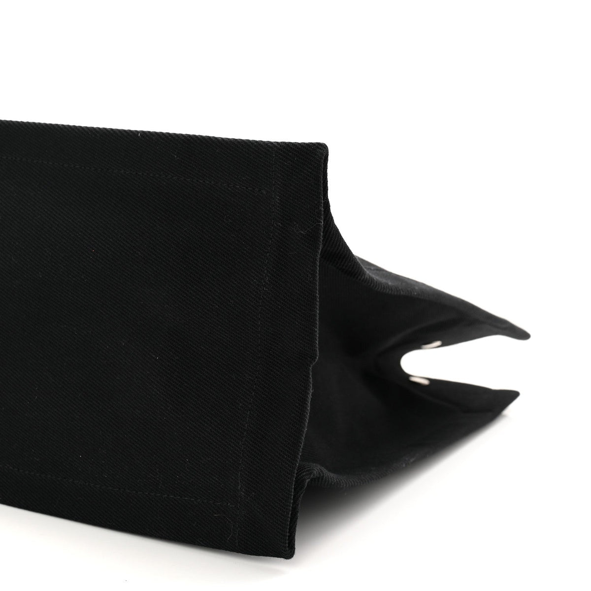 Linen Calfskin Rive Gauche Tote Black