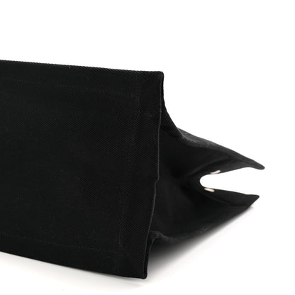 Linen Calfskin Rive Gauche Tote Black