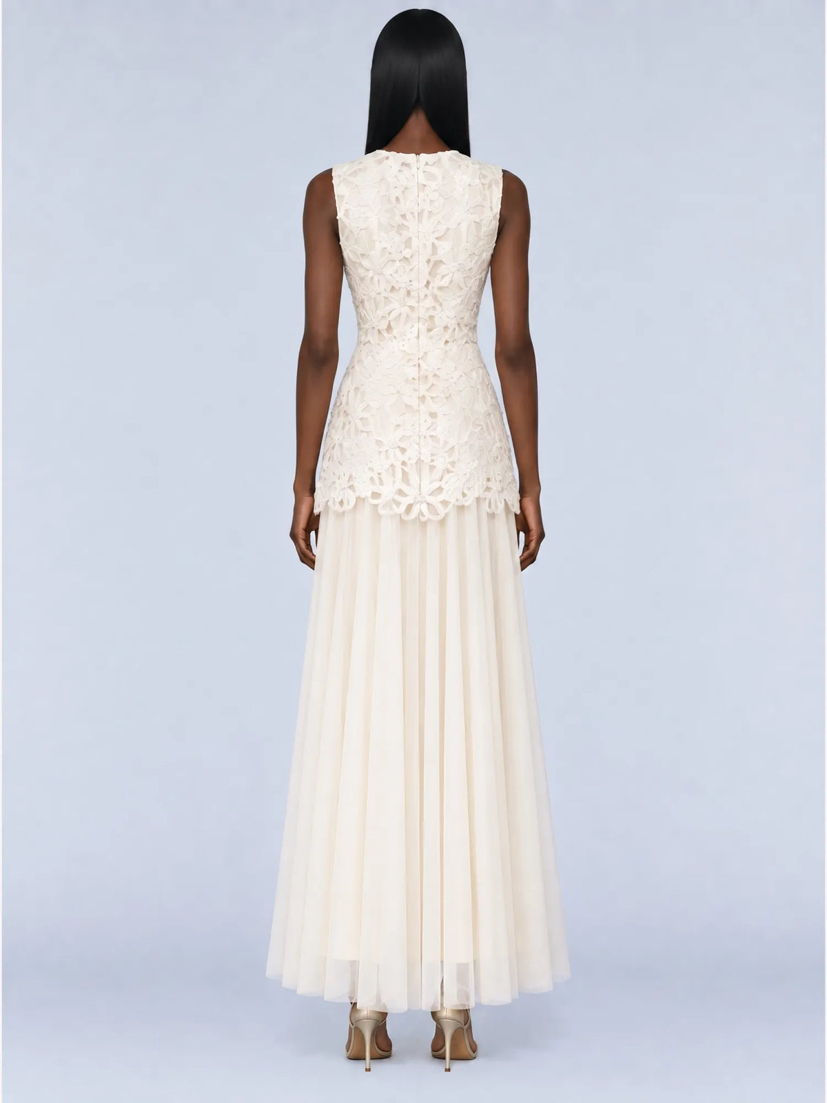 Emma Openwork Lace Crochet Mesh Maxi Dress