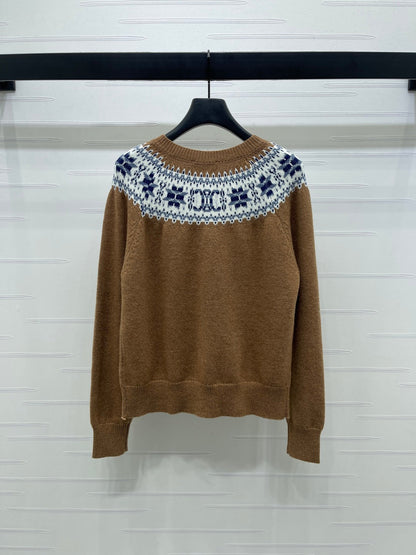 Celine 25 Patterned Cardigan Cashmere 295601