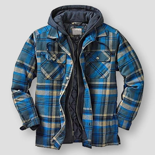 Sky Madrid Hooded Plaid Jacket