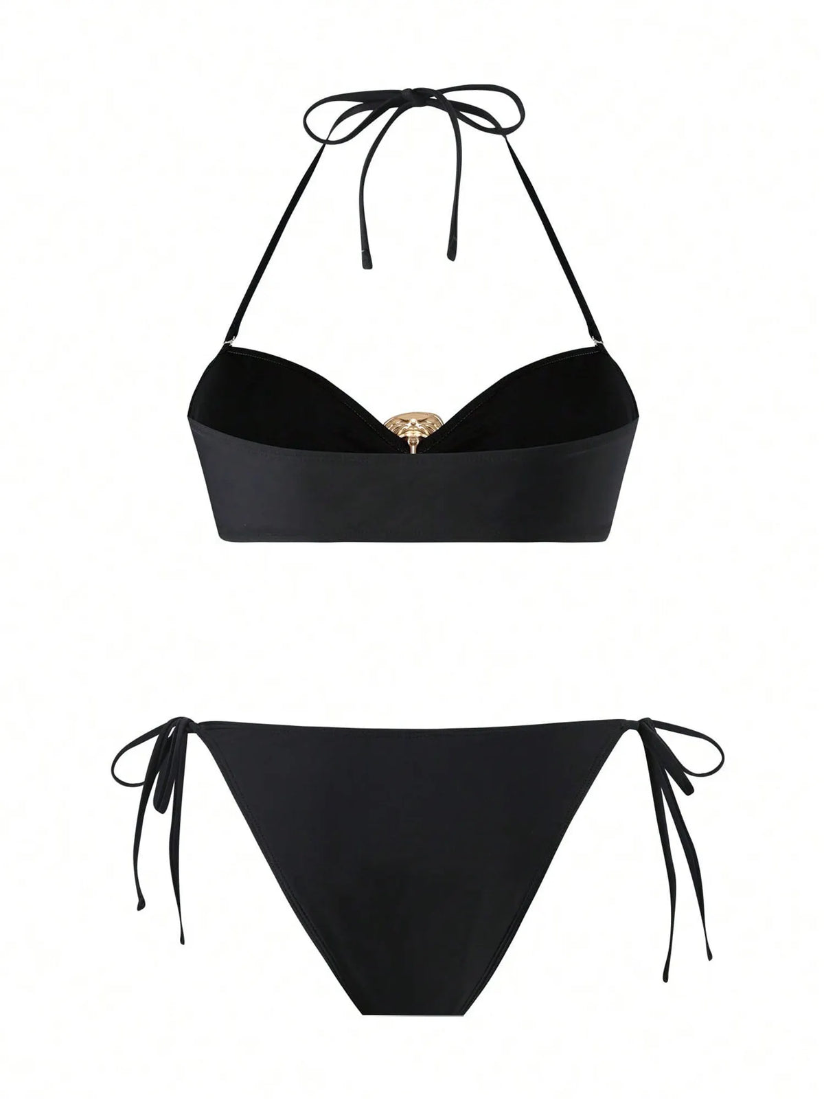 Chloe Printed Lace-Up Bikini Set