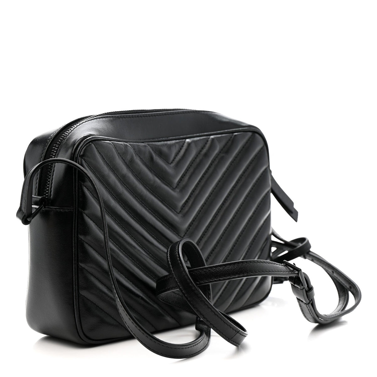 Calfskin Matelasse Monogram Monochrome Lou Camera Bag Black