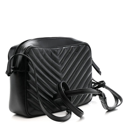 Calfskin Matelasse Monogram Monochrome Lou Camera Bag Black