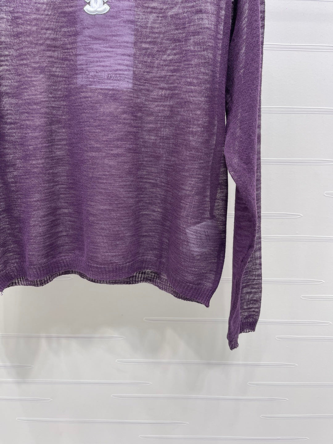 CC 26s Camisole and Long-Sleeved Knit Two-Piece Set Purple 343461