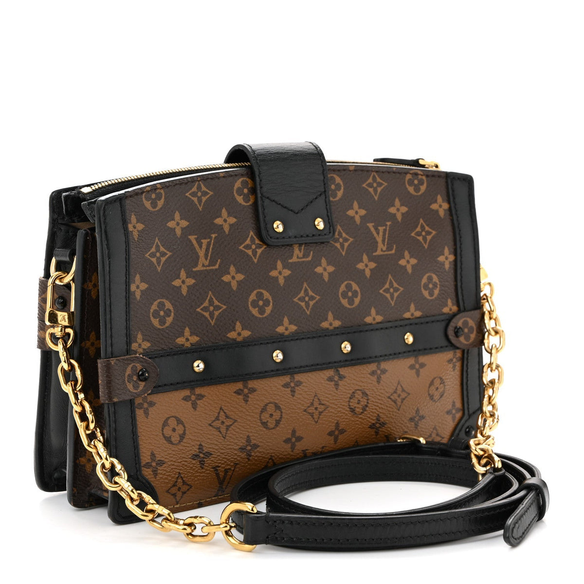 Reverse Monogram Trunk Clutch