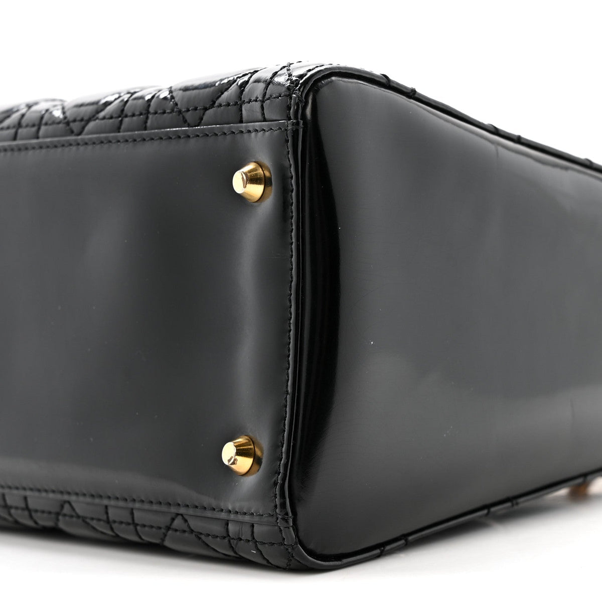 Patent Cannage Medium Lady Dior Black