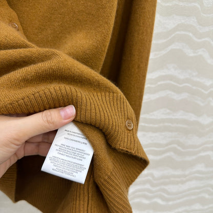 Miumiu Detachable Shirt Cardigan Brown Collar and Cashmere