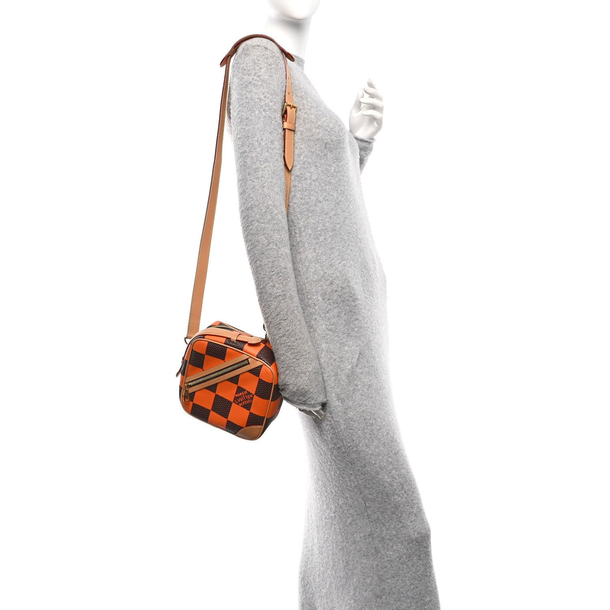 Damier Pop Chess Messenger Orange