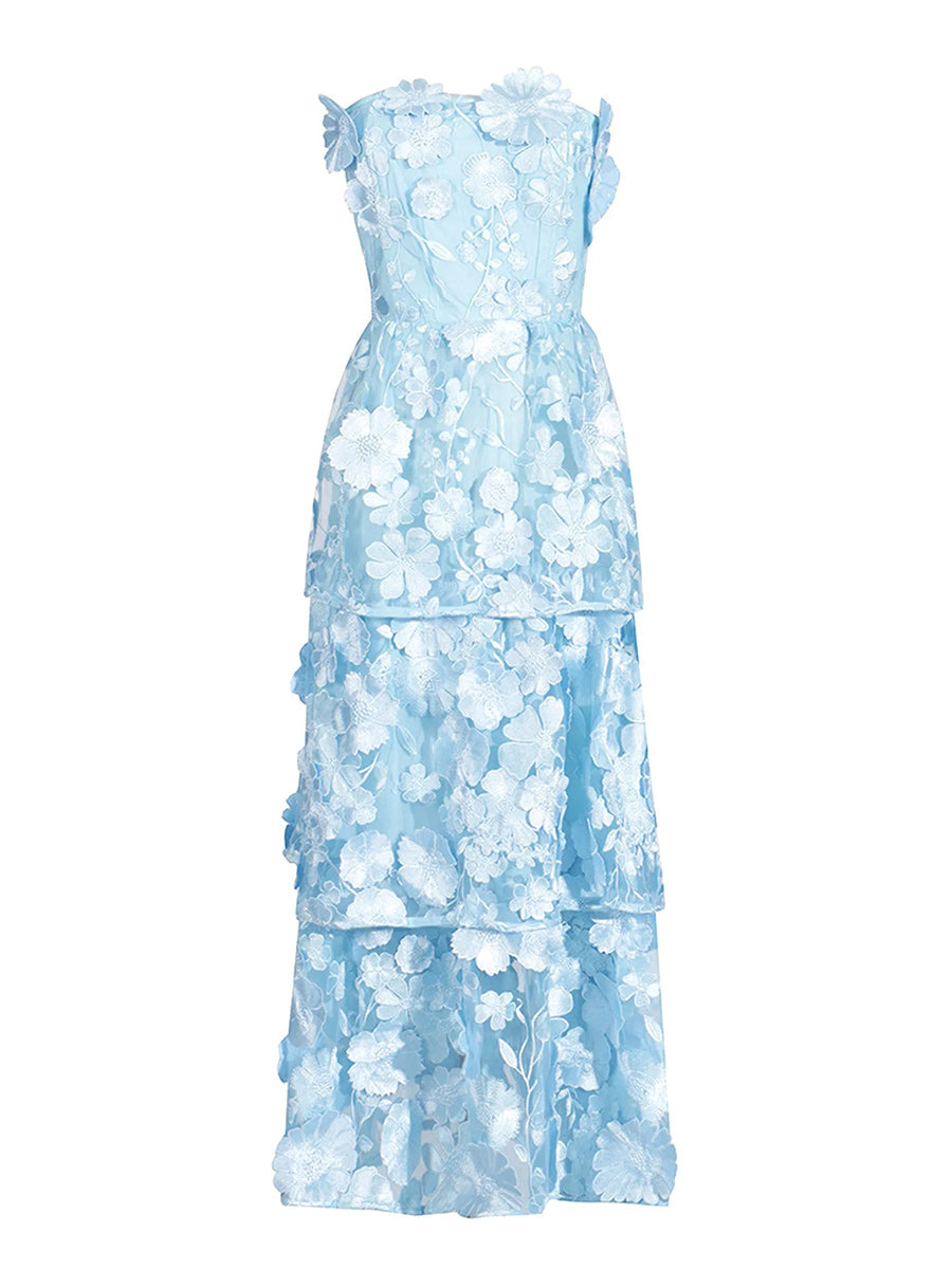 Fiorella Midi Dress In Blue