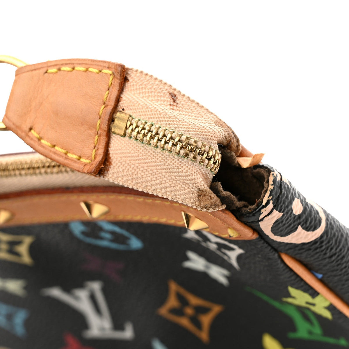 Monogram Multicolor Pochette Accessories Black