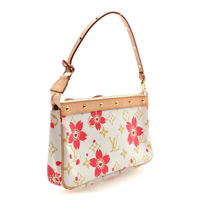 Monogram Cherry Blossom Pochette Accessories Red