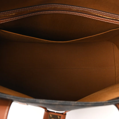 Triomphe Canvas Calfskin Cabas Drawstring Tan