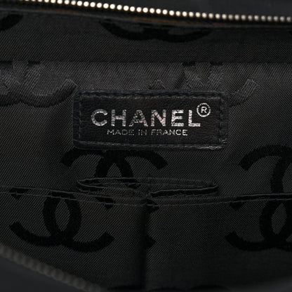 Nylon Square Quilted Flap Black