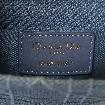 Canvas Embroidered Cannage Medium Lady D-Lite Denim Blue
