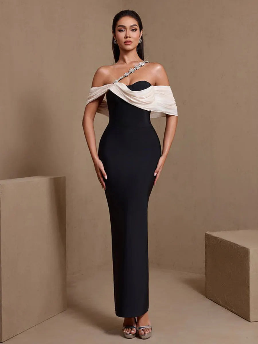 Junia Crystal Embellished Bandage Maxi Dress