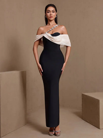 Junia Crystal Embellished Bandage Maxi Dress