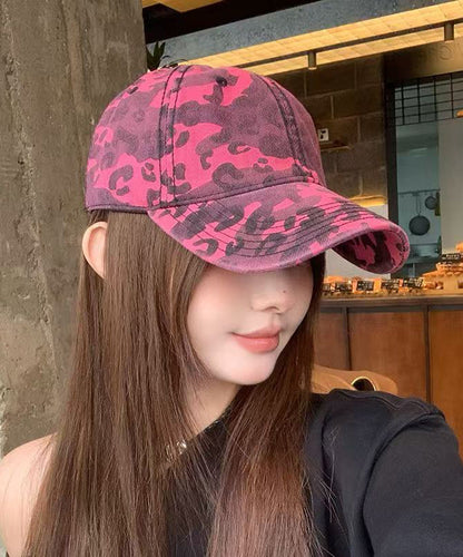 2025 New Versatile Rose Leopard Print Baseball Cap Hat