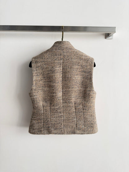 LP Vest Beige Taupe Tweed 352947