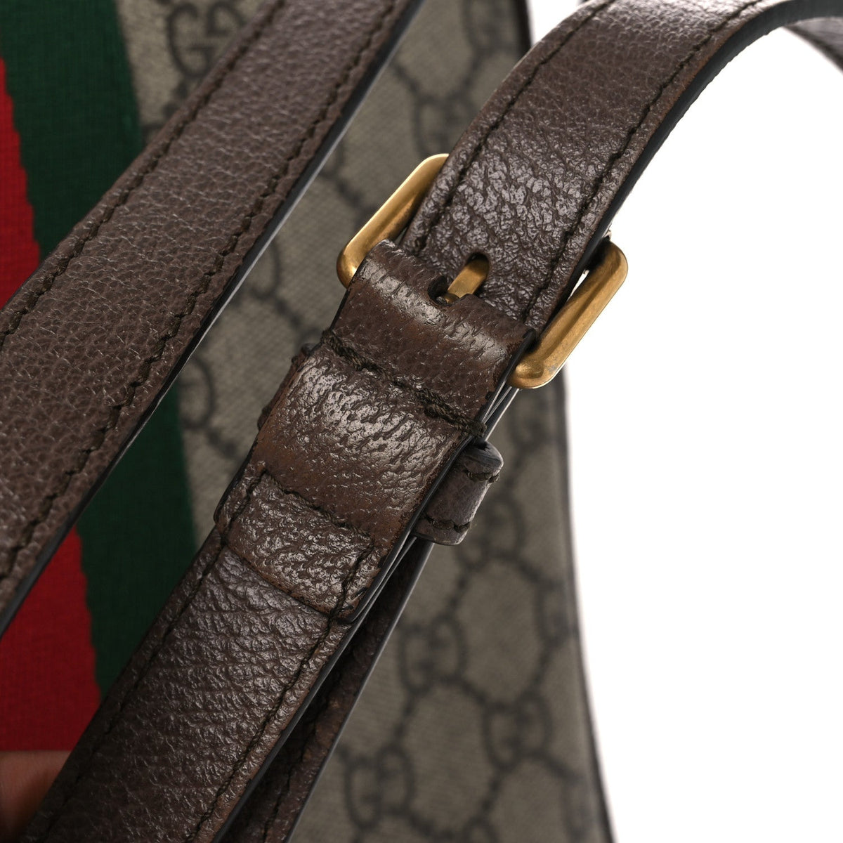 GG Supreme Monogram Web Small Ophidia Messenger Bag Brown