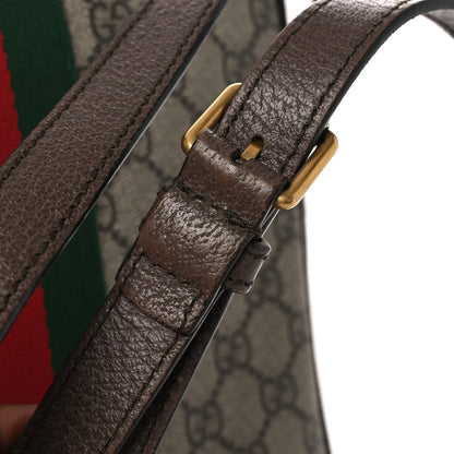 GG Supreme Monogram Web Small Ophidia Messenger Bag Brown