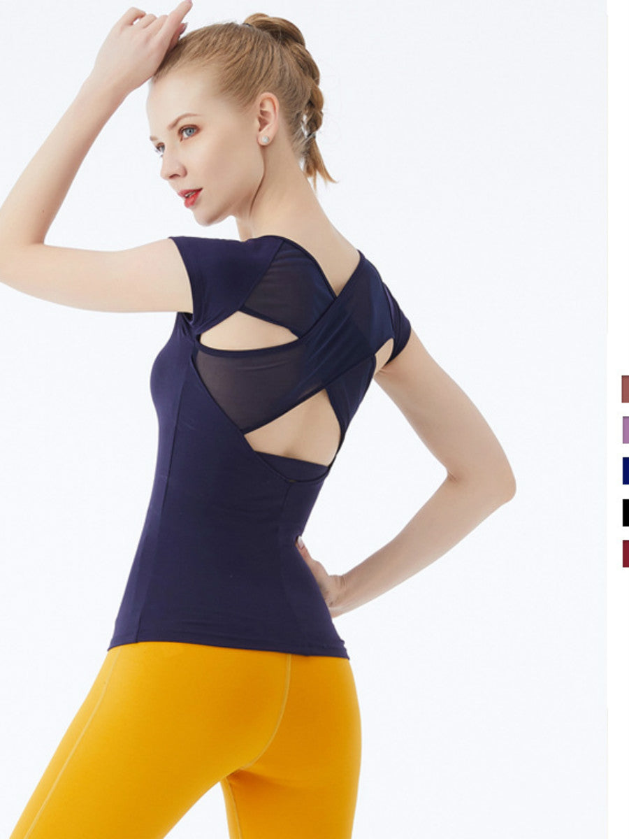 Yoga Suit With Bra Pad Nylon High Elasticity, Quick Drying And Thin