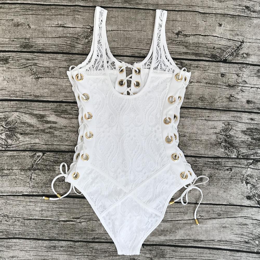 New Arrival Lace Perspective Strap V-Neck Bikini 6-Color Swimwear