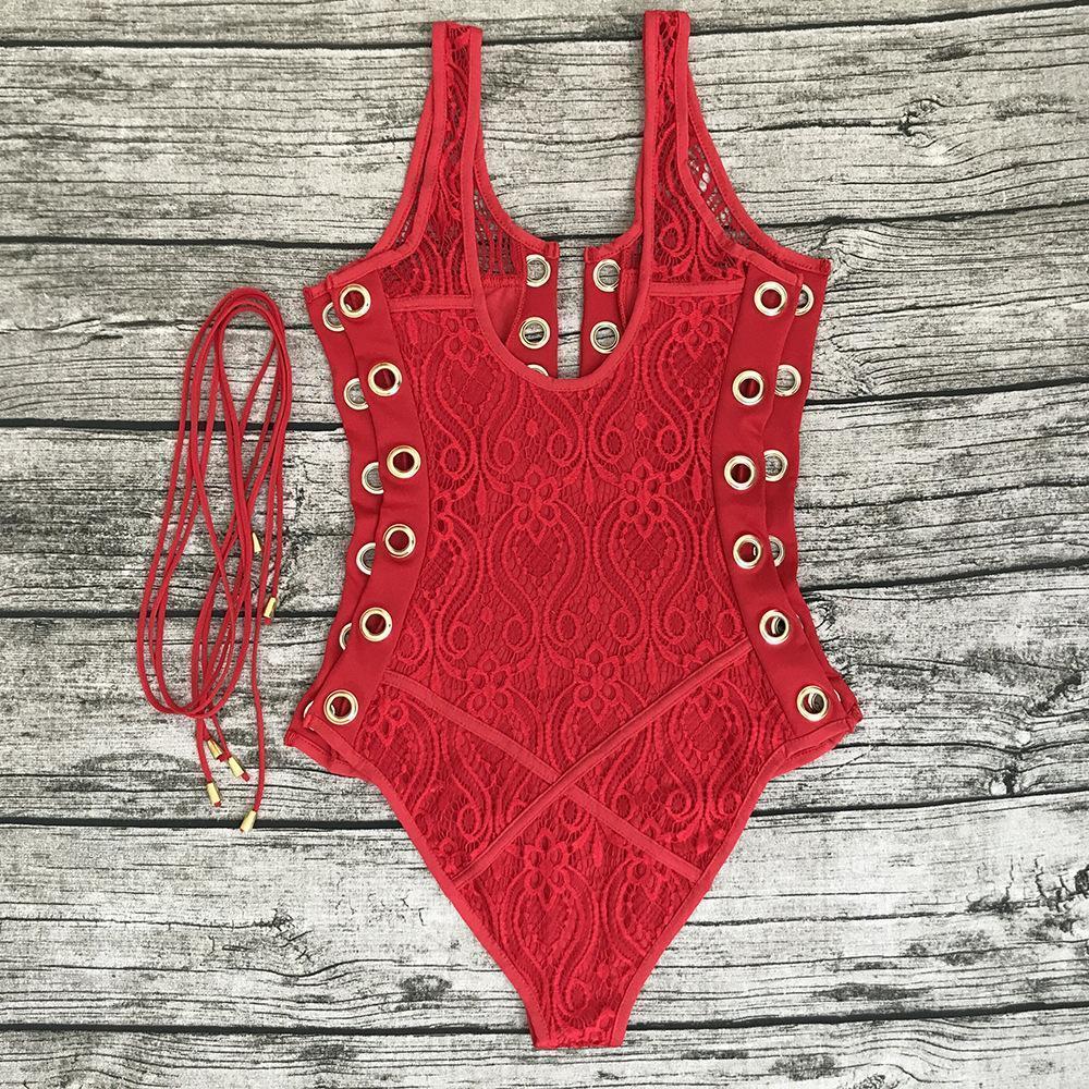 New Arrival Lace Perspective Strap V-Neck Bikini 6-Color Swimwear