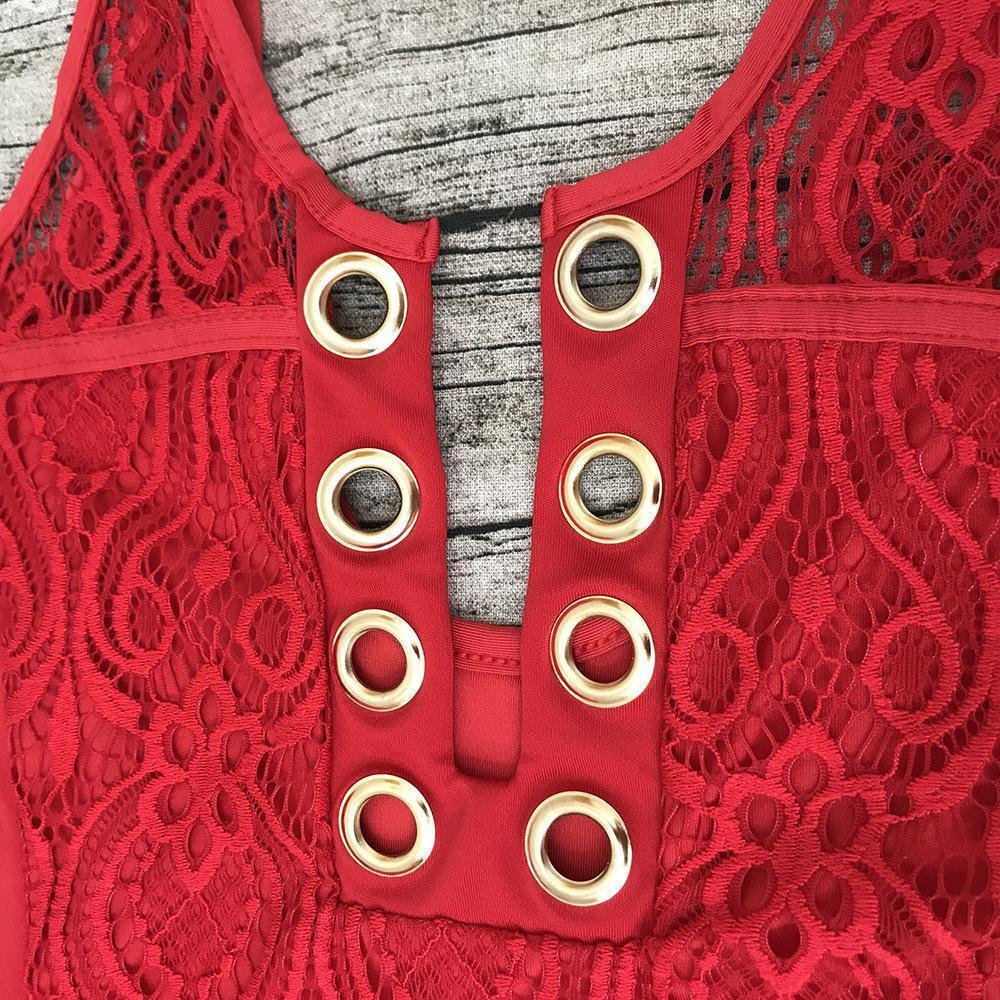 New Arrival Lace Perspective Strap V-Neck Bikini 6-Color Swimwear