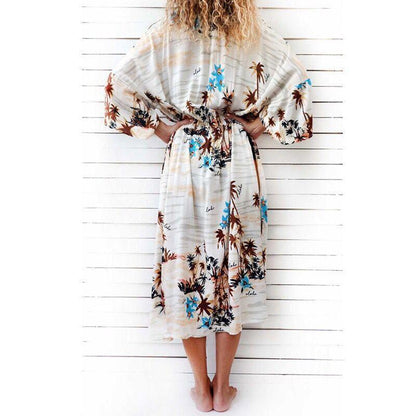 Print Chiffon New Beach Long Bikini Cover Up