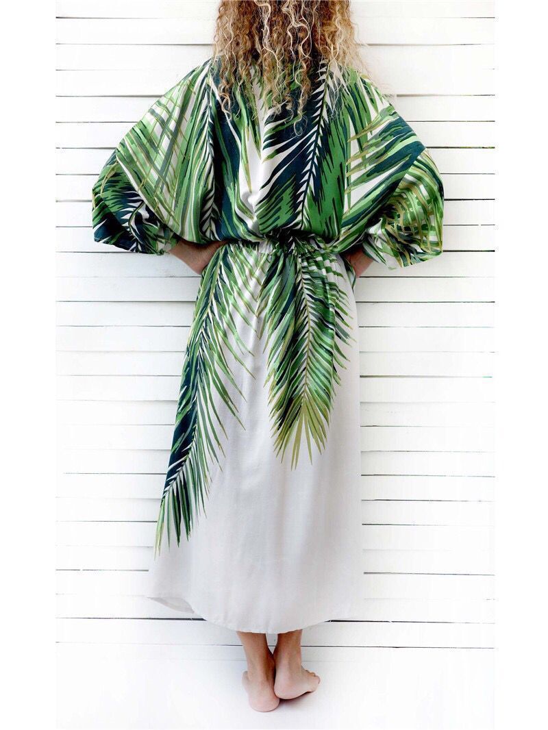 Print Chiffon New Beach Long Bikini Cover Up