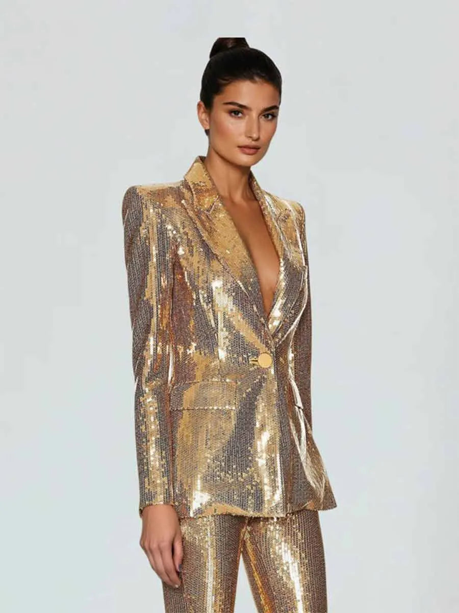 Mariana Long Sleeve Sequin Two Piece Set