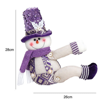 2pcs Cartoon Snowman Santa Christmas Curtain Tiebacks