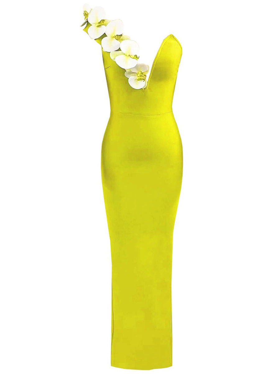 Flora Maxi Dress In Yellow