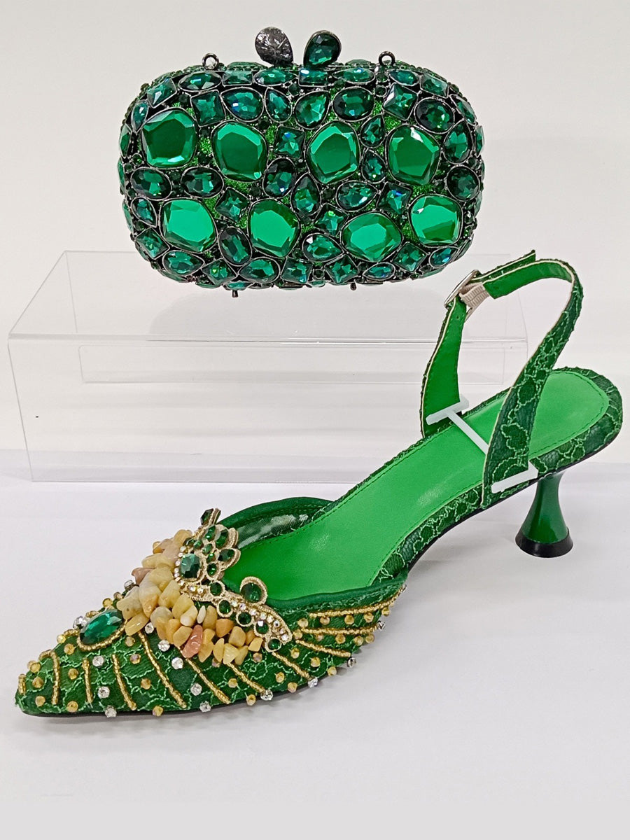 Ayla Crystal Gemstone High Heels