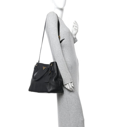 Vitello Daino Tote Black