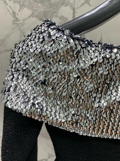YSL 25S OFF-SHOULDER SEQUIN JACKET STYLE 185