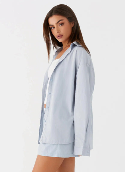 Emelda Long Sleeve Shirt - Blue