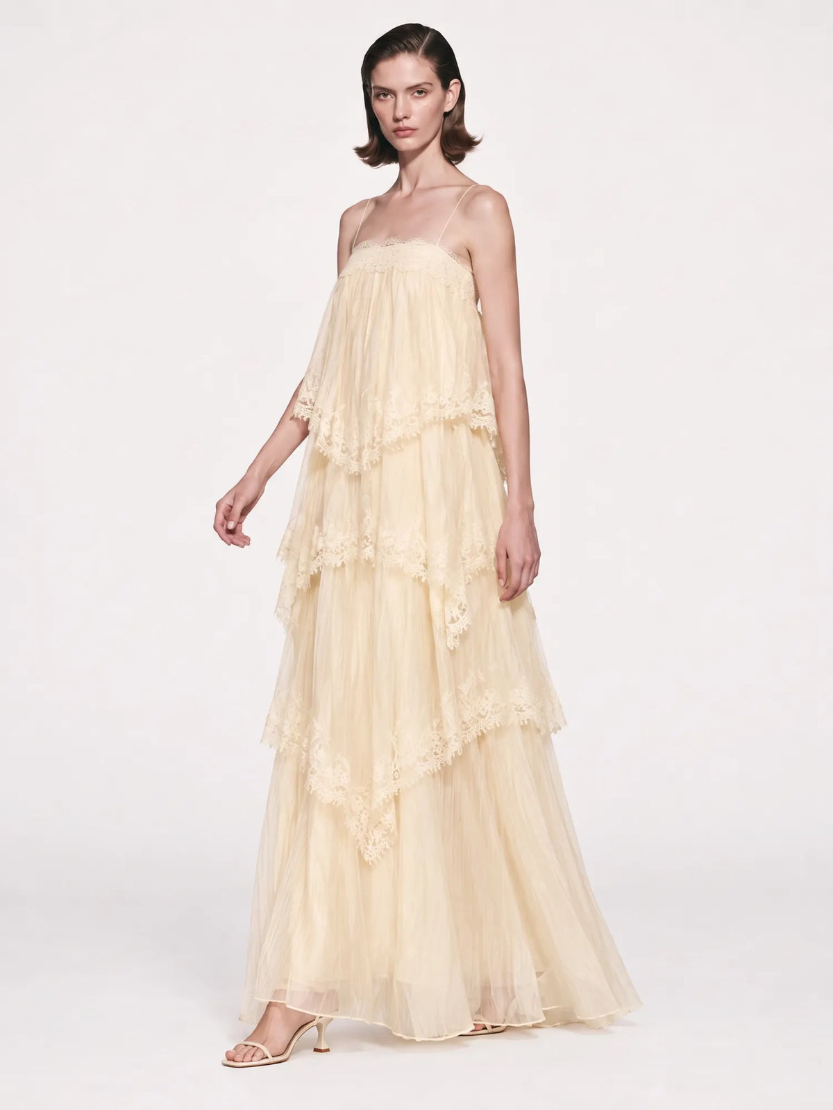 Isla Tiered Lace Maxi Dress