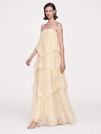 Isla Tiered Lace Maxi Dress