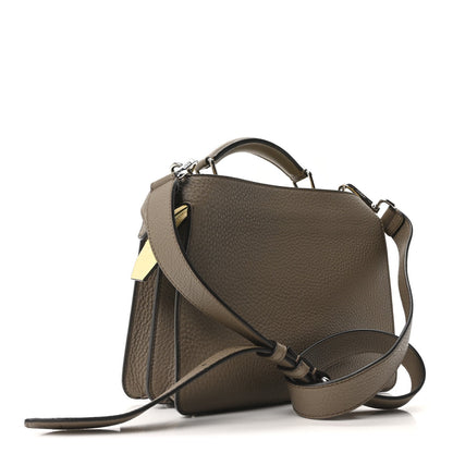 Cuoio Romano Vitello Cover Glazed Fabric Bi-Color FF 1974 Mini Peekaboo I SEE U Satchel Tartufo Banana Tobacco Moro