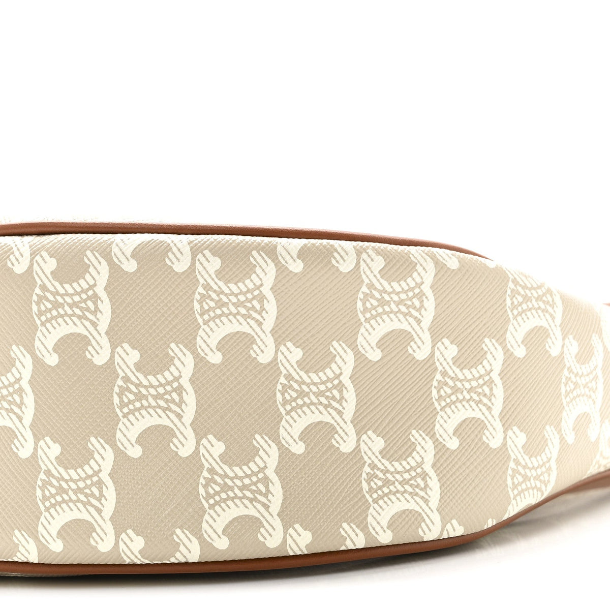 Canvas Calfskin Ava Triomphe Shoulder Bag Grege