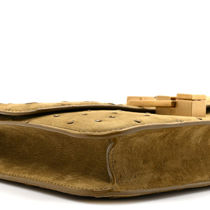 Ostrich Carre Satchel Green