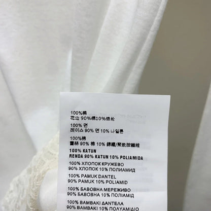 MIUMIU LIGHTWEIGHT BREATHABLE LACE TEE 268130
