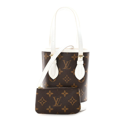Monogram LV Match Nano Bucket Bag White